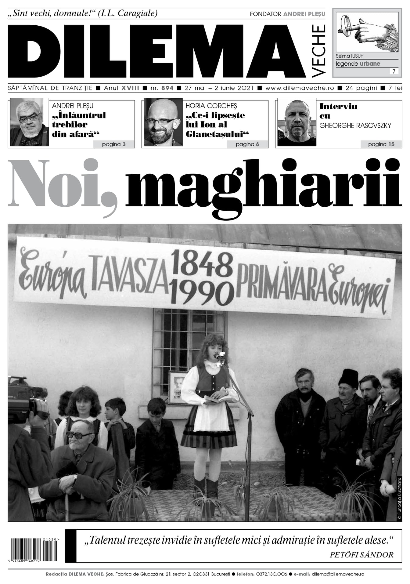 Az Elmúlt Jelen a Dilema Veche lapszámában.